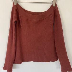 Mo:Vint Off The Shoulder Caramel Blouse